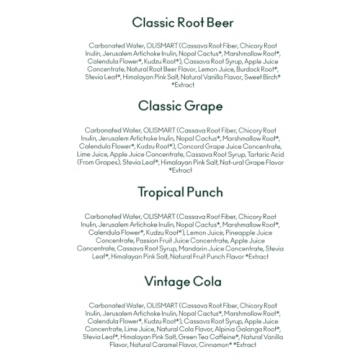 OLIPOP Prebiotic Soda Pop, Best Sellers Variety Pack, A New Kind of Soda Packed with Prebiotics, Fiber, and Botanicals, Gluten Free, Vegan, GMO Free, 12oz (12-Cans)