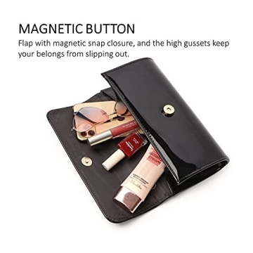 Chic Patent Leather Evening Clutch Purse for Women