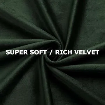 Dchola Dark Green Velvet Curtains for Bedroom Window, Super Soft Vintage Luxury Heavy Drapes, Room Darkening Rod Pocket Curtain for Living Room, W52 by L84 inches, 2 Panels