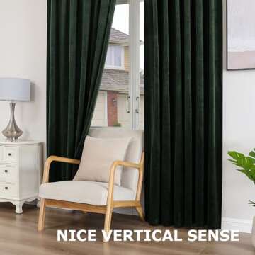 Dchola Dark Green Velvet Curtains for Bedroom Window, Super Soft Vintage Luxury Heavy Drapes, Room Darkening Rod Pocket Curtain for Living Room, W52 by L84 inches, 2 Panels