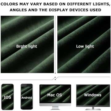 Dchola Dark Green Velvet Curtains for Bedroom Window, Super Soft Vintage Luxury Heavy Drapes, Room Darkening Rod Pocket Curtain for Living Room, W52 by L84 inches, 2 Panels