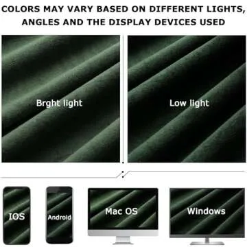 Dchola Dark Green Velvet Curtains for Bedroom Window, Super Soft Vintage Luxury Heavy Drapes, Room Darkening Rod Pocket Curtain for Living Room, W52 by L84 inches, 2 Panels