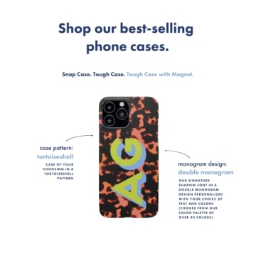 Stylish Tortoiseshell Monogram Phone Case for All Models