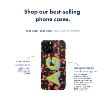 Stylish Tortoiseshell Monogram Phone Case for All Models
