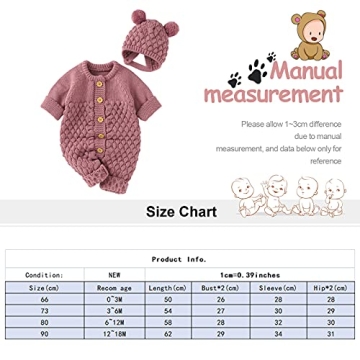 i-Keaui Knitted Baby Romper & Hat Set - Unisex Style