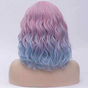 BUFASHION 14" Women Kinky Straight Cosplay Wig 46 Colors