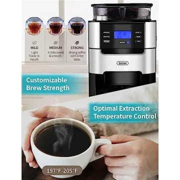 10-Cup Drip Coffee Maker with Built-In Burr Grinder