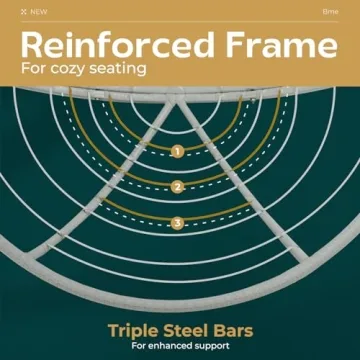 Bme 40" Ergonomic Papasan Chair - Comfort and Style