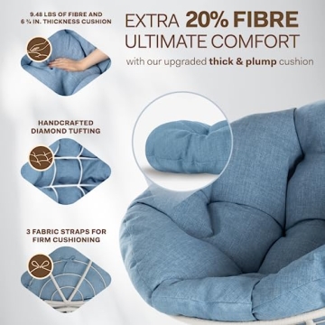 Bme 40" Ergonomic Papasan Chair - Comfort and Style