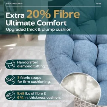 Bme 40" Ergonomic Papasan Chair - Comfort and Style