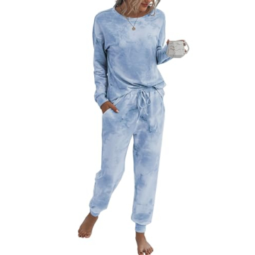 PRETTYGARDEN Women's Tie Dye Pajama Set - Cozy Lounge & Sleepwear