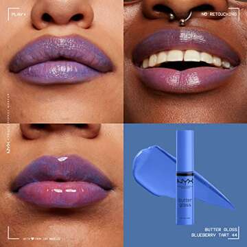 NYX Butter Gloss - Non-Sticky Hydrating Lip Gloss Blueberry Tart
