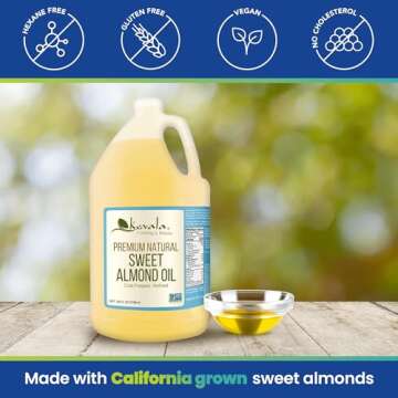 Premium Sweet Almond Oil - Versatile for Skin and Cooking