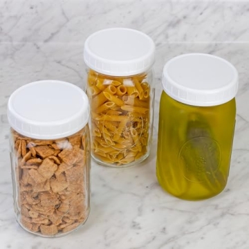 Durable Wide Mouth Plastic Mason Jar Lids for Canning