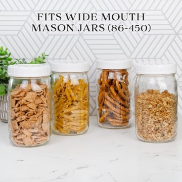 Durable Wide Mouth Plastic Mason Jar Lids for Canning
