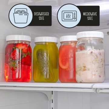 Durable Wide Mouth Plastic Mason Jar Lids for Canning