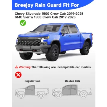Breejoy In-Channel Rain Guards for Chevy & GMC Trucks