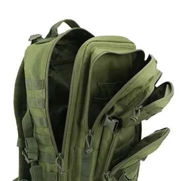 REEBOW GEAR Military Tactical Backpack Large Army 3 Day Assault Pack Molle Bag Boys Backpacks for School Army Green