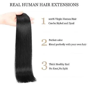 Human Hair Clip in Extensions,120g 8pcs Clip in Human Hair Extensions Straight Remy Hair Clip In Extensions #1 Jet Black 22inch Long Clip In Real Human Hair Extensions