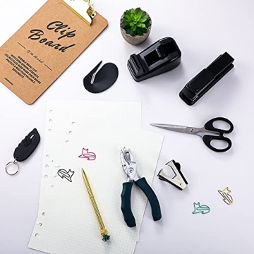 Tenare 7 Pcs Black Office Supplies Desk Accessory Kit
