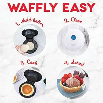 Dash Mini Waffle Bowl Maker for Tasty Breakfasts and Desserts