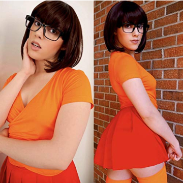 Ruina Brown Velma Wig - Stylish Costume Accessory