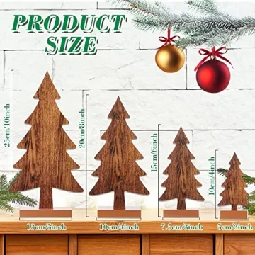 Sawysine Wooden Christmas Trees for Festive Decor
