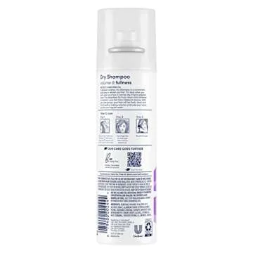 Dove Dry Shampoo Volume and Fullness 3 Count Hair Treatment for Oily Hair, Cleansing Hair Volumizer ...