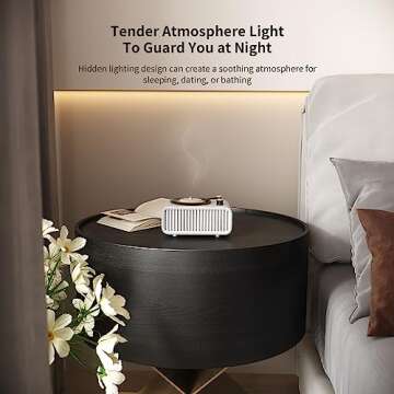 Vivilumens Speakers Bluetooth Wireless, 3 in 1 Protable Speakers with Freesia Scent, Small LED Night Light for Home Office Decor, Gifts for Mom, Girlfriend, Men-White