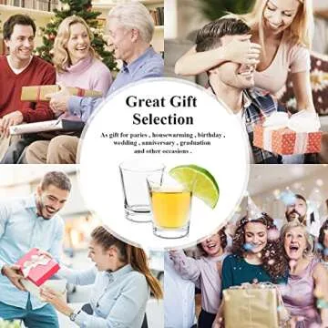 Asipmor 6-Piece Shot Glass Set with Heavy Base - 1.5oz