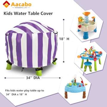 Aacabo Kids Water Table Cover Little Tikes Spiralin' Seas Waterpark Play Table Cover Sand Water Tabl...