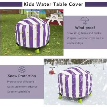 Aacabo Kids Water Table Cover Little Tikes Spiralin' Seas Waterpark Play Table Cover Sand Water Table Cover Outdoor Toys Cover 34X34X18 inch-(Cover only)-Purple