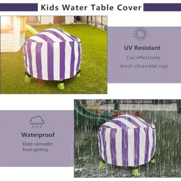 Aacabo Kids Water Table Cover Little Tikes Spiralin' Seas Waterpark Play Table Cover Sand Water Table Cover Outdoor Toys Cover 34X34X18 inch-(Cover only)-Purple