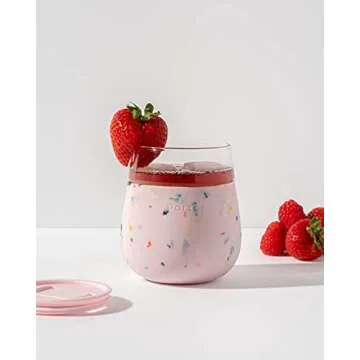 W&P Porter Wine Cocktail Glass - Durable 15oz Reusable with Silicone Sleeve - On-the-Go Lifestyle