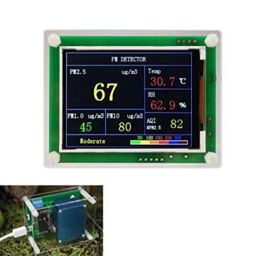 2.8" Digital Car PM2.5 Air Quality Detector Tester Meter AQI Home Gas Monitor