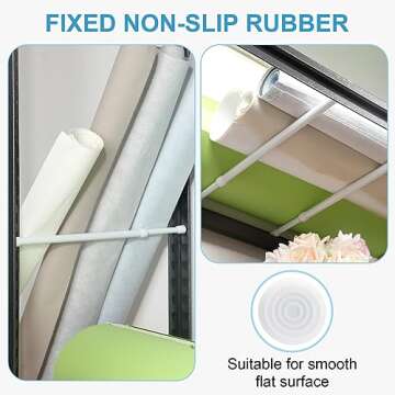 Tension Rod 16 to 28 Inch, Goowin Small Tension Rod, 5/8" Diameter No Drilling Expandable Short Tension Rods Spring Rods, Tension Rods for Closet, Cupboard, Hanging Clothes, 2 Pack, White