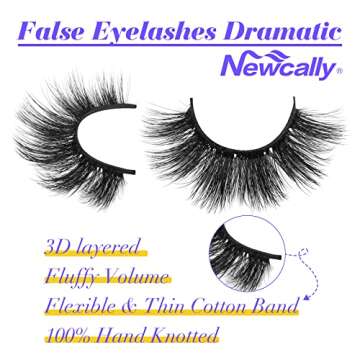 Newcally 3D Faux Mink Lashes - 14 Pairs for Every Look