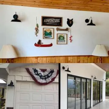 BRIGHTESS Bathroom Light Fixtures,Black Vanity Light, Decor Gooseneck Barn Light,E26 Farmhouse Wall Lamps Sconces Kitchen Bedroom Hardwired (2 Packs)