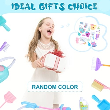 22-Piece Mini Dollhouse Cleaning Supplies for Fun Play