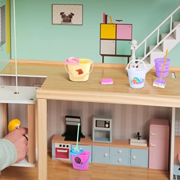 22-Piece Mini Dollhouse Cleaning Supplies for Fun Play