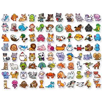 100 PCS Cute Little Animal Aesthetic Vinyl Waterproof Sticker Packs for Kids Teens Toddlers Room Decorations Adults Water Bottles Laptop Skateboard