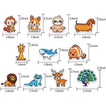 100 PCS Cute Little Animal Aesthetic Vinyl Waterproof Sticker Packs for Kids Teens Toddlers Room Decorations Adults Water Bottles Laptop Skateboard