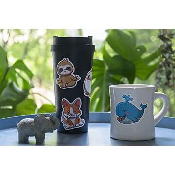 100 PCS Cute Little Animal Aesthetic Vinyl Waterproof Sticker Packs for Kids Teens Toddlers Room Decorations Adults Water Bottles Laptop Skateboard