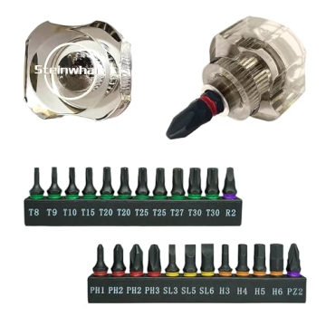 Steinwhale 25in1 Mini Stubby Screwdriver for Tight Spaces, Eco-Friendly Handle