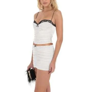 Y2k Lace Cami Crop Top for Women Sexy Backless