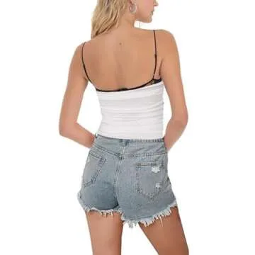 Y2k Lace Cami Crop Top for Women Sexy Backless