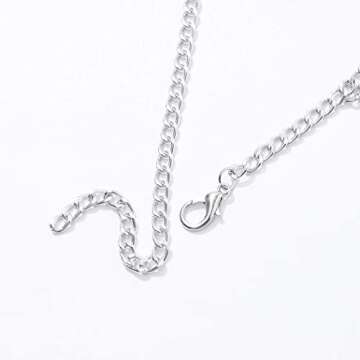 Victray Women Sparkly Waist Chain with Crystal Accents