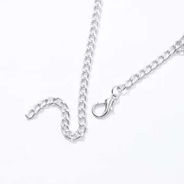 Victray Women Sparkly Waist Chain with Crystal Accents