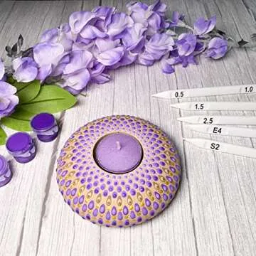 Tea Light Candle Holder Silicone Mold - by Happy Dotting Company - Round Shape - Tealight Candle Molds for Cement Casting - DIY & Creative Projects - Dotting and Mandala Art