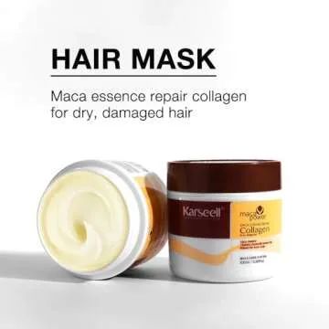 Karseell Collagen Hair Treatment Deep Repair Conditioning Set for All Hair Types 3.38floz+2.4floz+2....